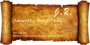Janovitz Renátó névjegykártya